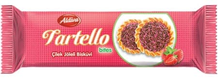 Aldiva Tartello Çilek Jöleli Bisküvi 40 Gr