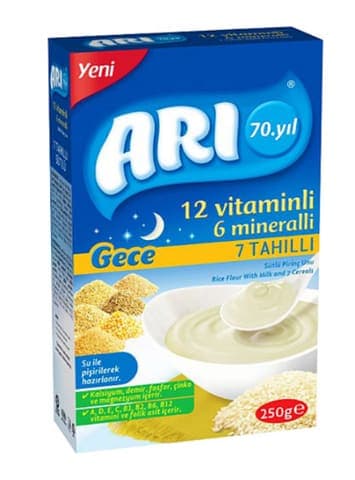 Arı Bebek Maması Sütlü 7 Kremalı Pirinç Unu 250 gr