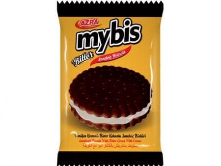 Azra Bisküvi Mybis Kakaolu Vanilyalı Kremalı Sandviç Bisküvi 25 gr