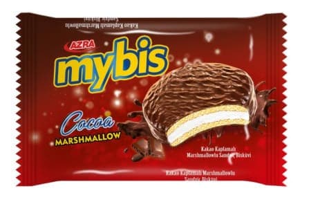Azra Mybis Marshmellow Sandviç Kakaolu Bisküvi 18 Gr
