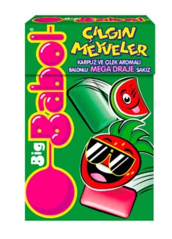 Big Babol Çılgın Meyveler Karpuz&Çilek Aromalı Sakız 36 gr