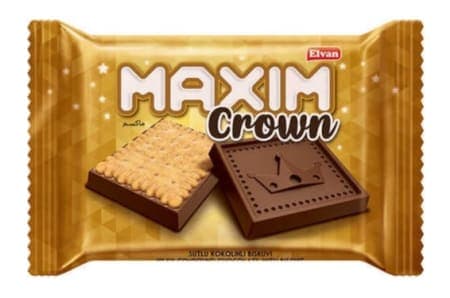 Elvan Maxım Crown Sütlü Kokolin Bisküvi 15 Gr