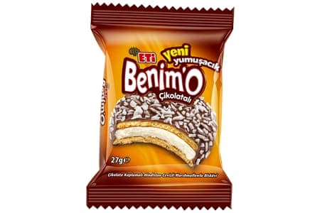 ETİ Benim'o Kaplamalı Marshmallow ve Hindistan Cevizli Bisküvi (versiyon) 16 gr