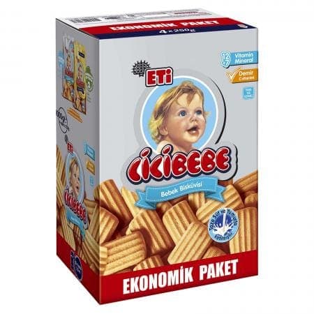 ETİ Cicibebe Sade Bebek Bisküvisi 1000 gr