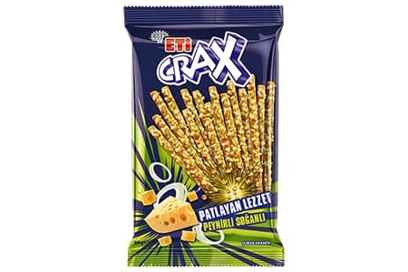 ETİ Crax Lezzet Bombası Peynirli Soğan Çubuk Kraker 50 gr