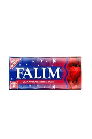 Falım Şekersiz Sakız Çilek 5 adet