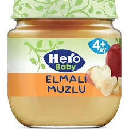 Hero Baby Bebek Maması Kavanoz Muz & Elma 125 gr