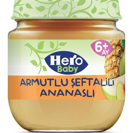 Hero Baby Bebek Maması Kavanoz Armut & Şeftali & Ananas 125 gr