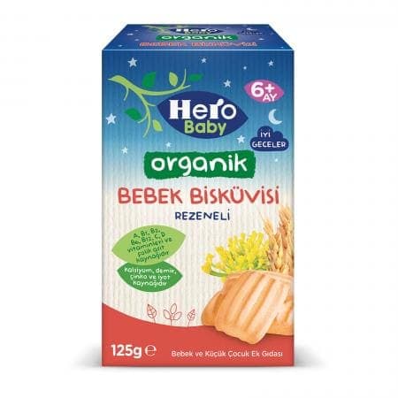 Hero Baby Organik Bebek Bisküvisi Rezene 125 gr