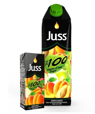 Juss %100 Kayısı Elma Suyu 1 L