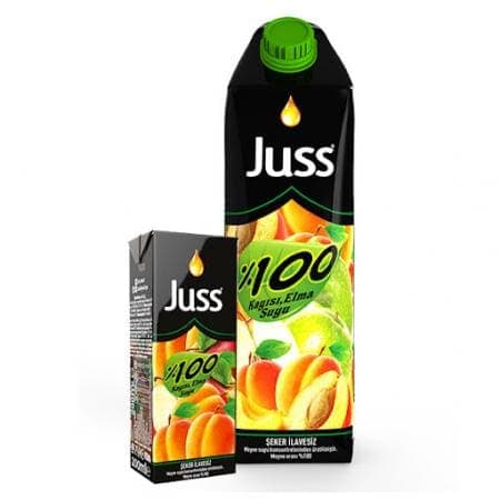 Juss %100 Kayısı Elma Suyu 200 ml