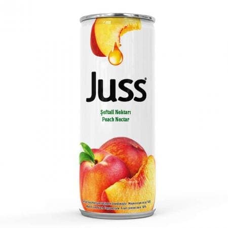 Juss Meyve Nektarı Şeftali (Teneke Kutu) 330 ml
