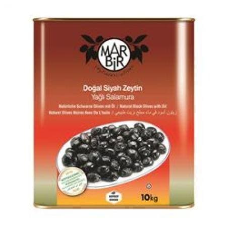 Marmarabirlik Siyah Zeytin Marbir Yağlı Salamura Yağ Ebat : 4XS 10 kg