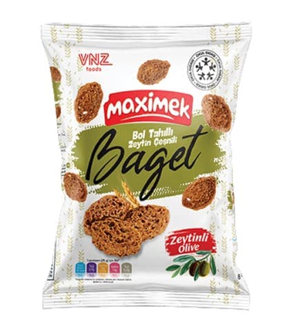 Maximek Zeytin Çeşnili Tahıllı Baget Ekmek 25 Gr