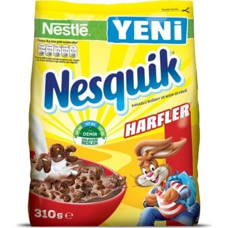 Nestle Nesquik Harfler Çikolatalı Tahıl 310 gr