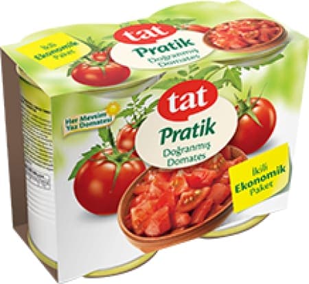 Tat 2'li Doğranmış Domates Paketi 800 gr