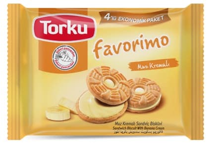 Torku Favorimo Muz Kremalı Bisküvi 4X61 gr