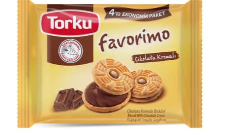 Torku Favorimo Çikolata Kremalı Bisküvi 4X61 gr