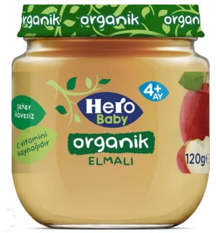 Ülker Hero Baby Organik Elmalı Bebek Maması 120 Gr