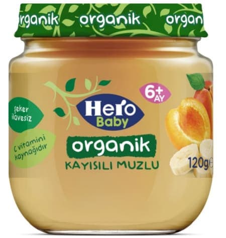 Ülker Hero Baby Organik Kayısılı Bebek Maması 120 Gr