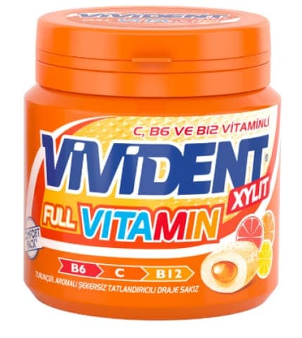 Vivident Full Vitamin Turunçgil Sakız 90 gr