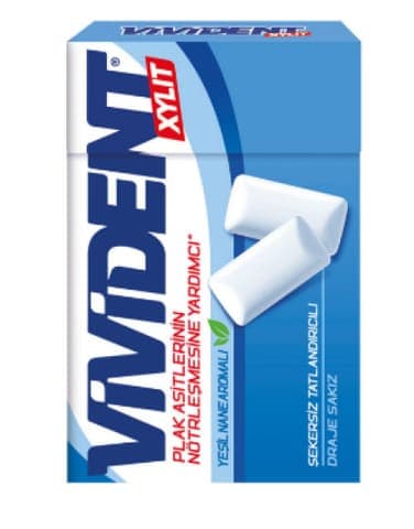 Vivident Xylit Yeşil Nane Aromalı Sakız 22 gr