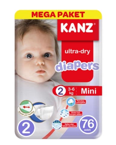 Kanz Çocuk Bezi Mega Paket No 2 76 Adet