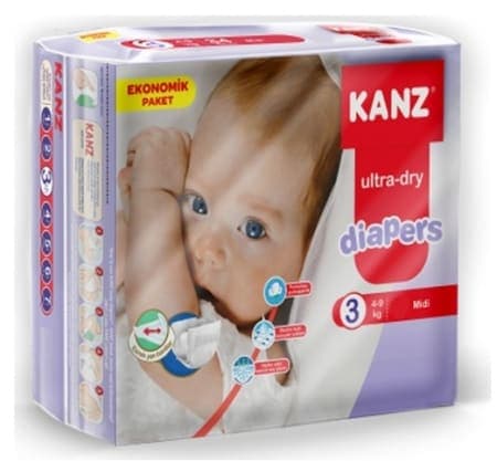 Kanz Çocuk Bezi Ultra Paket No:3 (4-9) 34 Adet