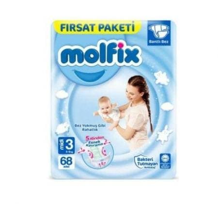 Molfix Çocuk Bezi Dev Fırsat Paketi No 3 68 Li