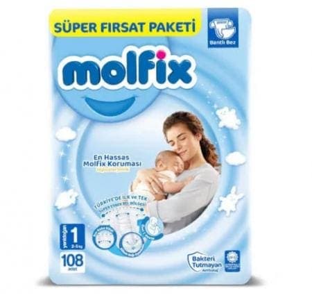 Molfix Çocuk Bezi Süper Fırsat Paketi No 1 108 Adet