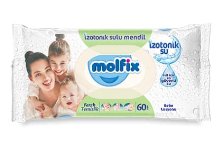 Molfix İzotonik Sulu Islak Mendil Ferah Temizlik 60 Adet