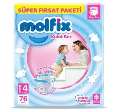 Molfix Külot Bez Süper Paketi No 4 76 adet