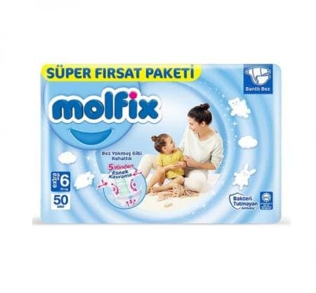Molfix Külot Bez Süper Paketi No 6 50 adet
