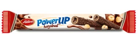 Aldiva Power Up Sütlü Çikolata Kaplamalı Fındık Kremalı Rulo Gofret 26 gr