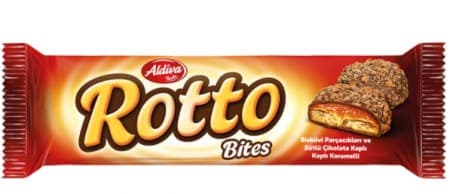 Aldiva Rotto Bisküvi Serpme Sütlü Çikolata Kaplamalı Karamelli Bisküvi 63 gr
