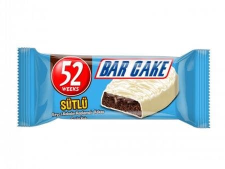 Azra Kek 52 Weeks Bar Kek Beyaz Kokolin Kaplamalı Kakao Soslu Kakaolu Kek 40 gr