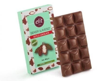 Elit Çikolata İlavesiz ve Prebiyotik Sütlü Çikolata 60 gr