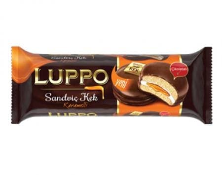 Şölen Luppo Karamel Dolgulu Sütlü Çikolata Kaplı Marshmallowlu Sandviç Kek 184 gr