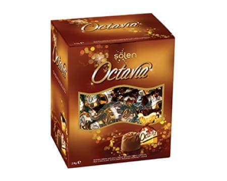 Şölen Octavia Çıtır Pirinç Dolgulu Fındık Kremalı Sütlü Çikolata 2 kg