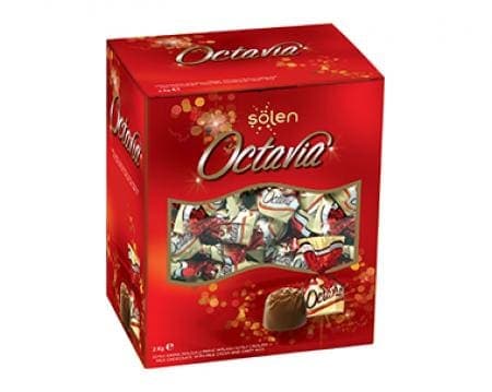 Şölen Octavia Sütlü Krema Dolgulu Pirinç Patlaklı Sütlü Çikolata 2 kg