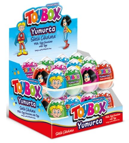 Toybox Sütlü Yumurta Çikolatalar Oyuncaklı 20 grX24